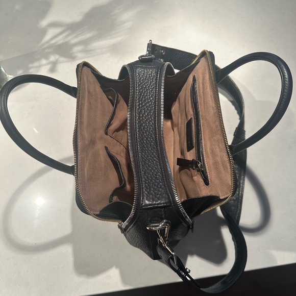 Mackage Black leather and suede handbag - Picture 7 of 8